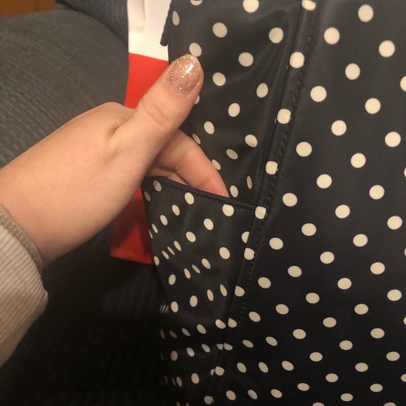 Kate Spade black and white polkadot diaper bag